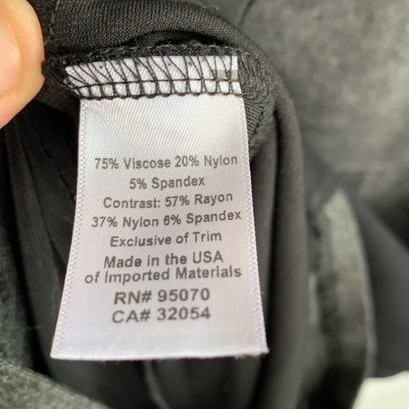 Anthropologie Weston Sheath Gray Pink Bodycon Stretch Dress sz M - Picture 6 of 7